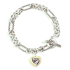David Yurman heart charm bracelet
